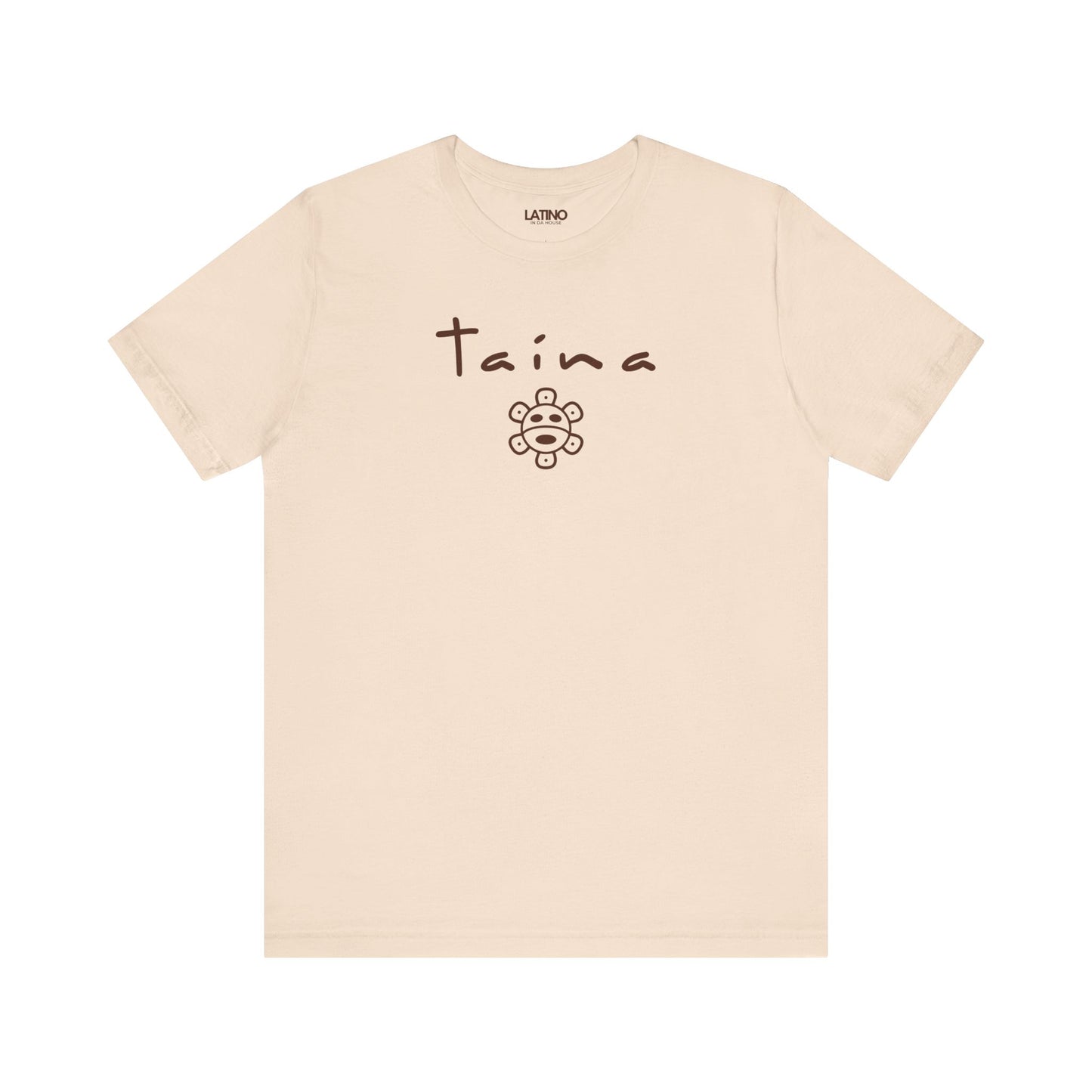 TAÍNA soft cream t-shirt a minimalist, feminine design featuring the iconic Taíno sun symbol. Latino In Da House