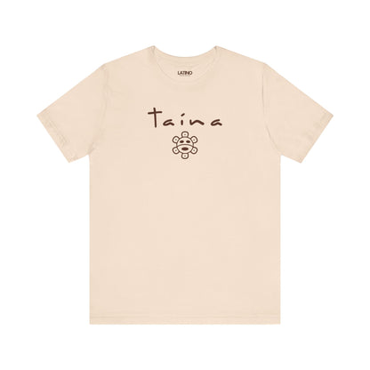 TAÍNA soft cream t-shirt a minimalist, feminine design featuring the iconic Taíno sun symbol. Latino In Da House