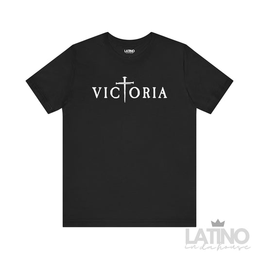 Victoria Faith T-Shirt in black with cross design – Latino In Da House